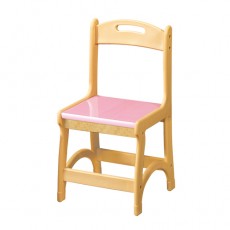 분홍 원목의자