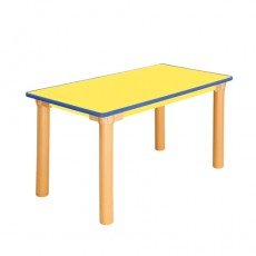 안전 노랑 사각 열린책상(기본다리/유치)
